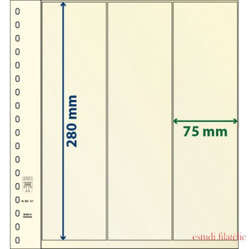 Lindner 802121P Hojas T-Blanko Creaciones Personales Altura 280 mm. pqte 10