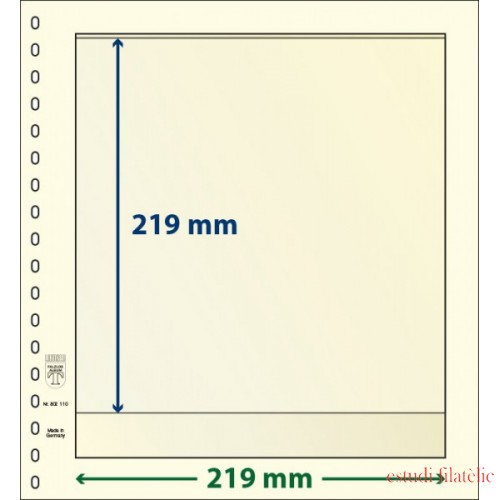 Lindner 802110P Hojas T-Blanko Creaciones Personales Altura: 219 mm. pqte 10