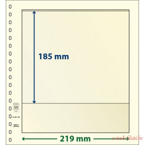 Lindner 802109P Hojas T-Blanko Creaciones Personales Altura: 185 mm. pqte 10
