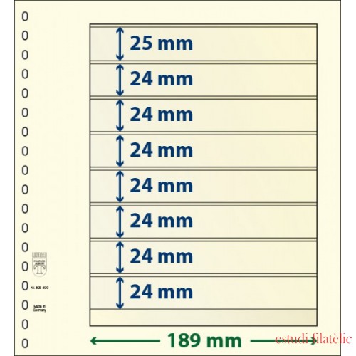 Lindner 802800P Hojas T-Blanko Creaciones Personales Altura: 24,24,24,24,24,24,24,25 mm. pqte 10