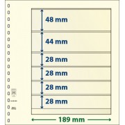 Lindner 802605P Hojas T-Blanko Creaciones Personales Altura: 28,28,28,28,44,48 mm. pqte 10