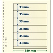 Lindner dT802606P Hojas T-Blanko Creaciones Personales Altura: 33, 35, 35, 35, 35, 33 x 189  mm  pqte 5