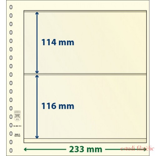 Lindner dT802212P Hojas T-Blanko Creaciones Personales Altura: 114, 116 x 233 mm pqte 5