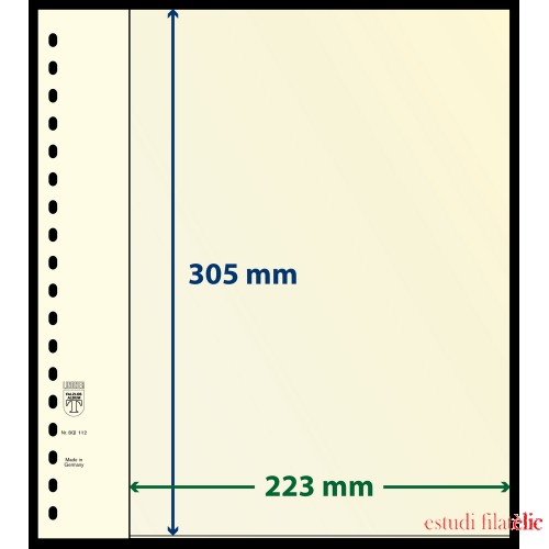 Lindner dT802112P Hojas T-Blanko Creaciones Personales Altura: 305 x 219 mm pqte 5