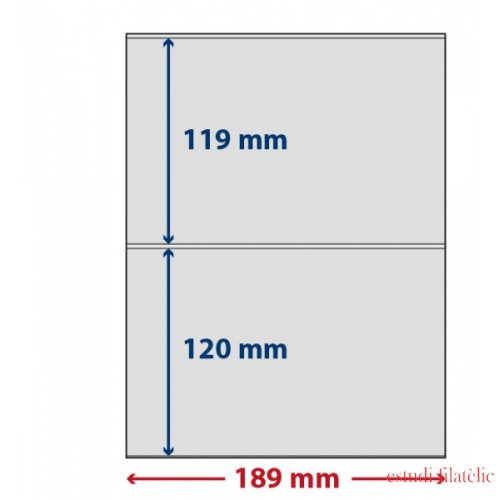 Lindner S802204H Hojas T-Freestyle con 2 bolsillos (120 mm) cinta autoadhesiva