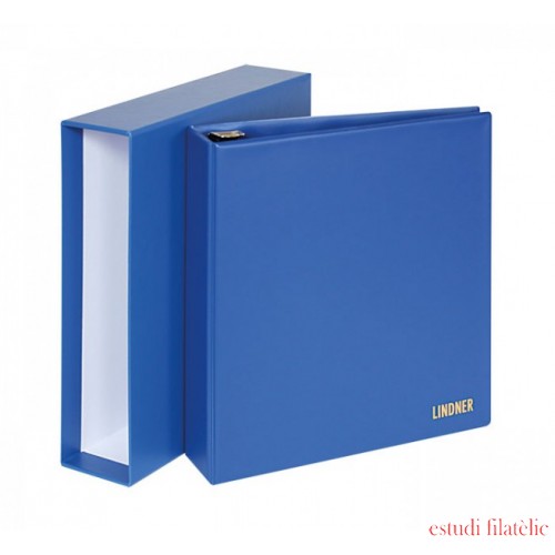 Lindner 1702 Sistema UNIPLATE Carpeta de anillas + estuche azul