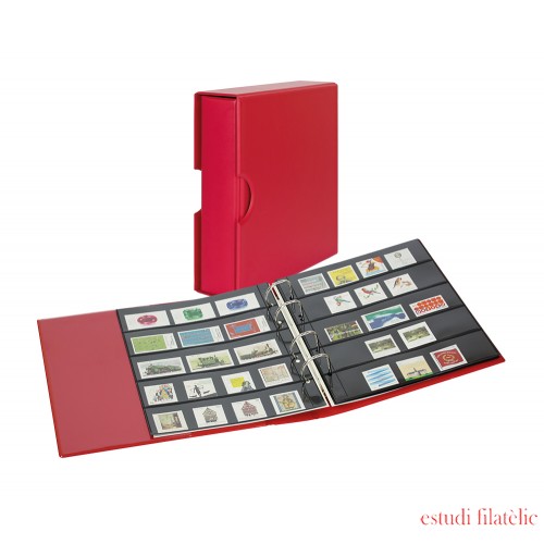 Lindner S3542B-1 Álbum Publica M Color con estuche a juego, Rojo 