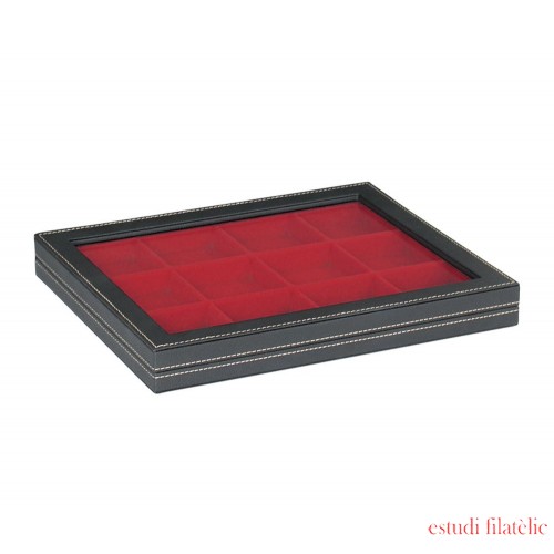 Lindner 2367-2812E Nera M con ventanilla 66 x 66 mm rojo claro