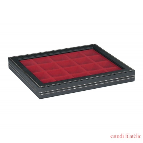 Lindner 2367-2820E Nera M con ventanilla 47 x 47 mm rojo claro