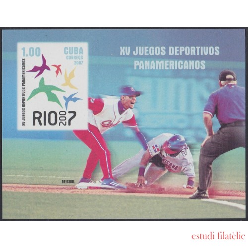 Cuba HB 228 2007 XV Juegos deportivos Panamericanos en Rio MNH