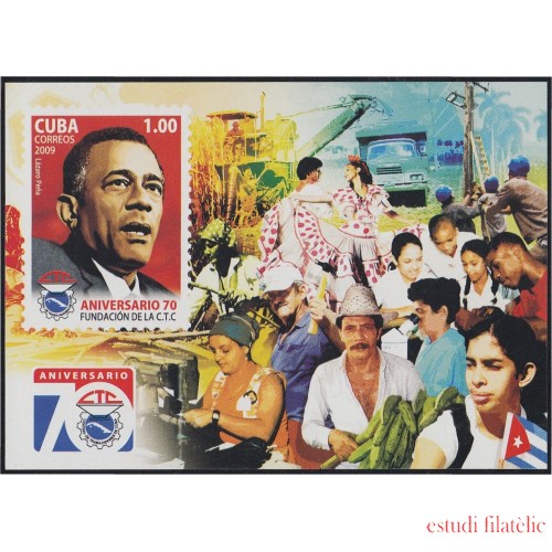 Cuba HB 252 2009 70 Años de la Fundación C.T.C.  MNH