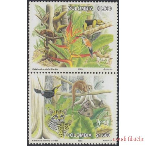 Colombia 1239/40 2003 Serie América UPAEP. Fauna autóctona MNH