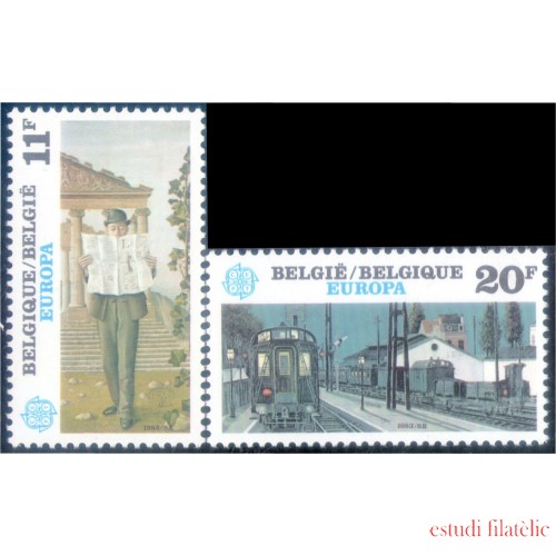 Bélgica 2091/92 1983 Europa Grandes obras MNH