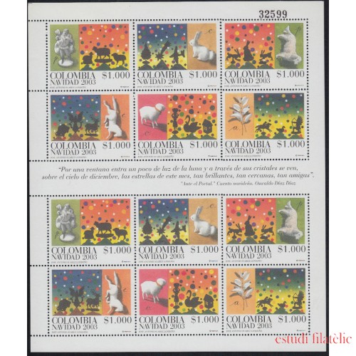 Colombia MP 1247a/1252a 2003 Navidad MNH