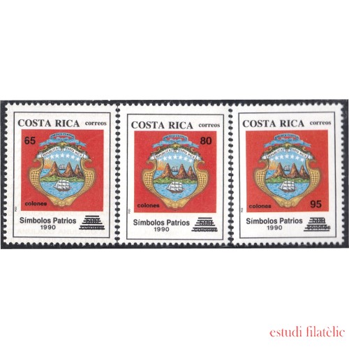 Costa Rica 691/93 2001 Serie corriente. Simbolos Nacionales MNH