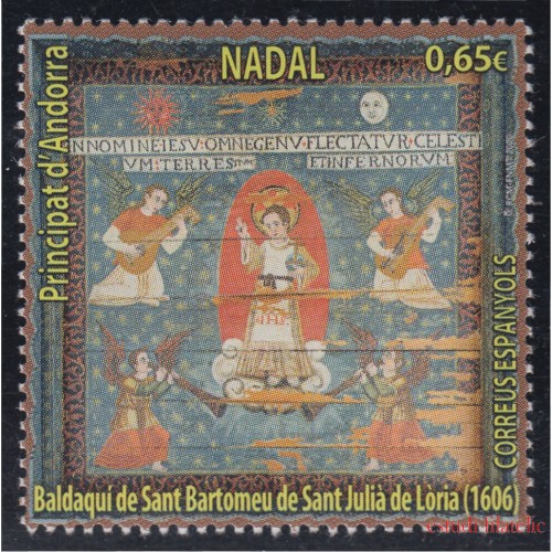 Andorra Española 506 2020 Baldaquino de San Bartolomé de Sant Julià de Lòria MNH