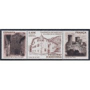 Andorra Española 505 2020 Casa de la Vall Catedral de la Seo de Urgell y Castillo de Foix MNH