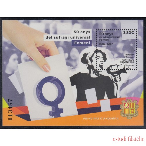 Andorra Española 498 2020 50 Años del sufragio universal femenino MNH