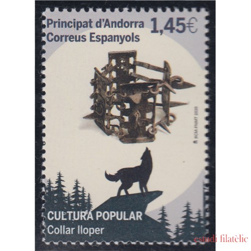 Andorra Española 495 2020 Cultura Popular Collar lloper MNH