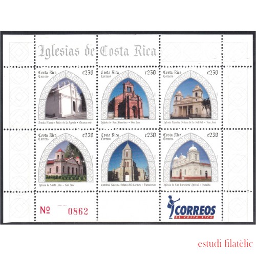 Costa Rica 857/62 2008 Edificios Religiosos MNH