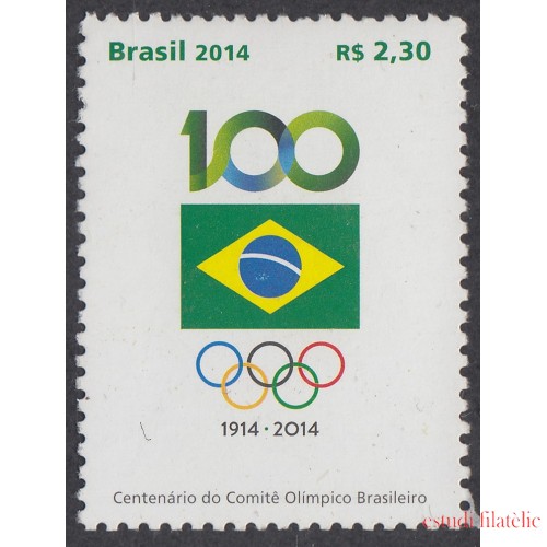 Brasil Brazil 3344 2014 Centenario del Comité Olímpico Brasileño MNH