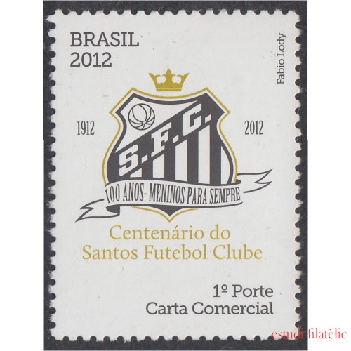 Brasil Brazil 3197 2012 Centenario del Club de Fútbol Santos MNH