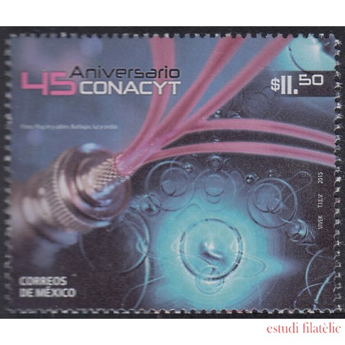 México 2955 2015 45º Aniversario del Consejo Nacional de Ciencia y Tecnología MNH