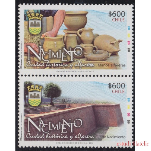 Chile 2087/88 2015 Nacimiento Ciudad histórica y Alfarera MNH