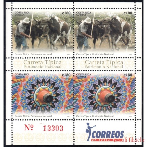 Costa Rica 850a/51a 2007 Patrimonio Nacional agrícola MNH