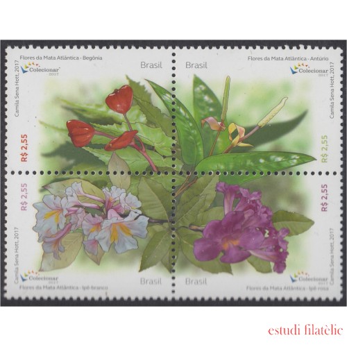 Brasil Brazil 3641/44 2017 Flores flowers MNH