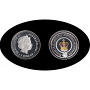 Australia 2003 1 onza 1 dólar Corona Plata Silver