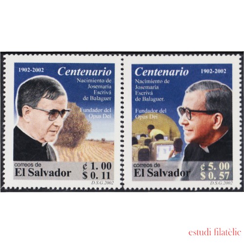 El Salvador 1499/00 2002 100° del nacimiento de Jose maría Estiva de Balaguer MNH