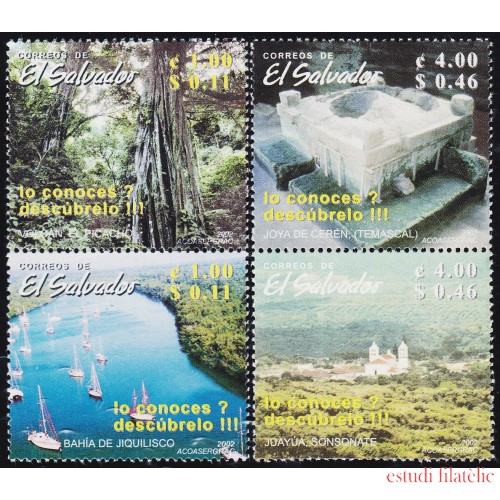 El Salvador 1521/24 2002 Turismo MNH