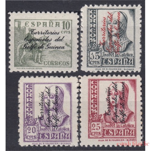 Guinea Española 256/59 1939 Isabel II MH