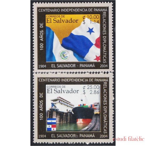 El Salvador 1561/62 2004 100 Años de Relaciones diplomáticas con Panama - ***