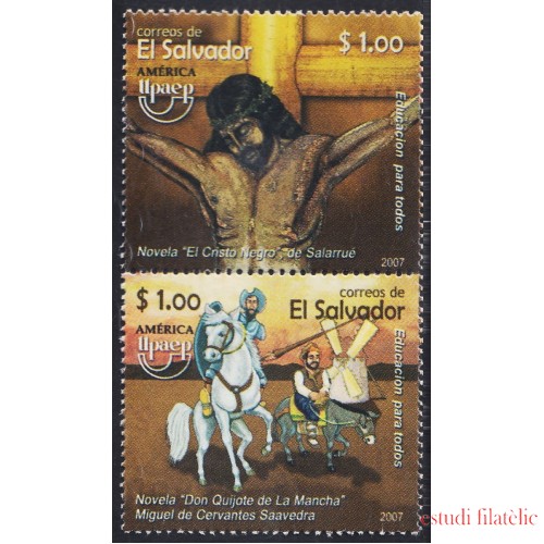 El Salvador 1697/98 2007 Serie América UPAEP. Educación para todos MNH