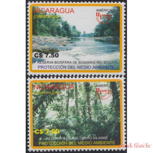 Nicaragua 2599/2600 2004 Serie América UPAEP Medio Ambiente MNH