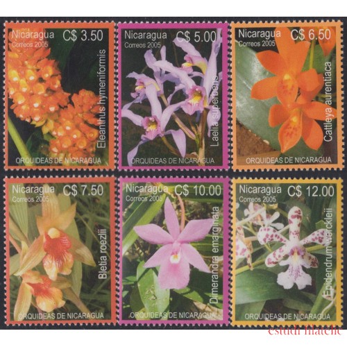 Nicaragua 2624/2629 2005 Orquídeas de Nicaragua MNH