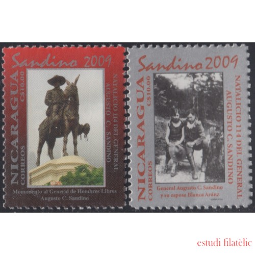 Nicaragua 2663/2664 2009 114° Años del Nacimiento del General Augusto Sandino MNH