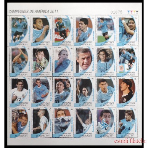 Uruguay 2489/12 2011 Campeones de América Fútbol MNH