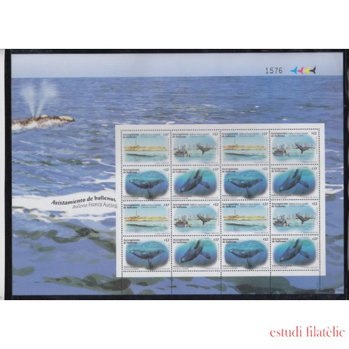 Uruguay 2518/21 2011 Minihojita Fauna Marina Cetáceos Ballenas MNH