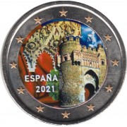 España 2021 2 € euros conmemorativos Color 1 Ciudad histórica de Toledo