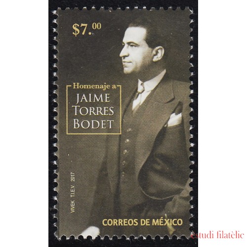 México 3077 2017 Homenaje a Jaime Torres Bodet MNH