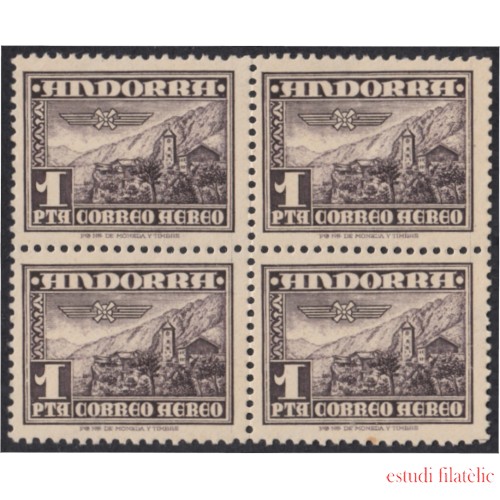 Andorra Española 59  Bl.4 1951 Paisajes MNH 