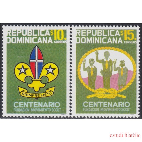 Rep. Dominicana 1555/56 2008 100º del Scoutismo MNH