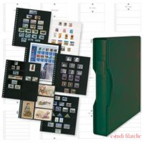 Lindner 1124Omnia-G carpeta de anillas regular con estuche (1124) verde