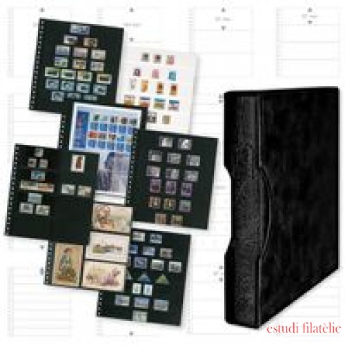 Lindner 1124Omnia-S carpeta de anillas regular con estuche (1124) negro