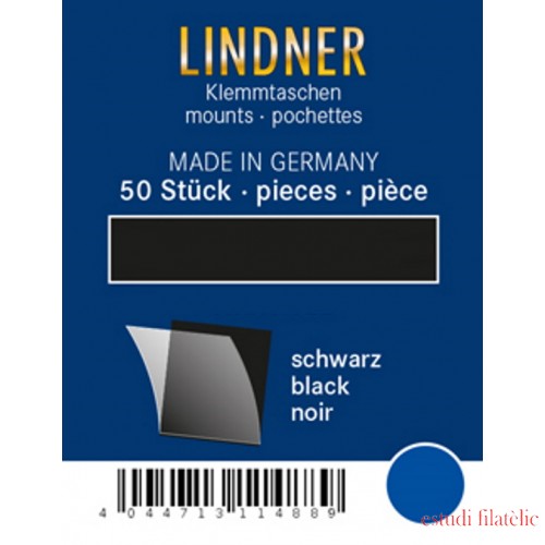 Lindner HA6105 paquetes protectores 53 x 33 negros 50 estuches