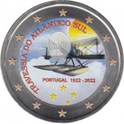 Portugal 2022 2 € euros conmemorativos Color Travesía Atlántico 