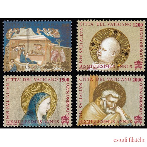 Vaticano 1209/12 2000 Navidad. Detalles de frescos de Giotto MNH